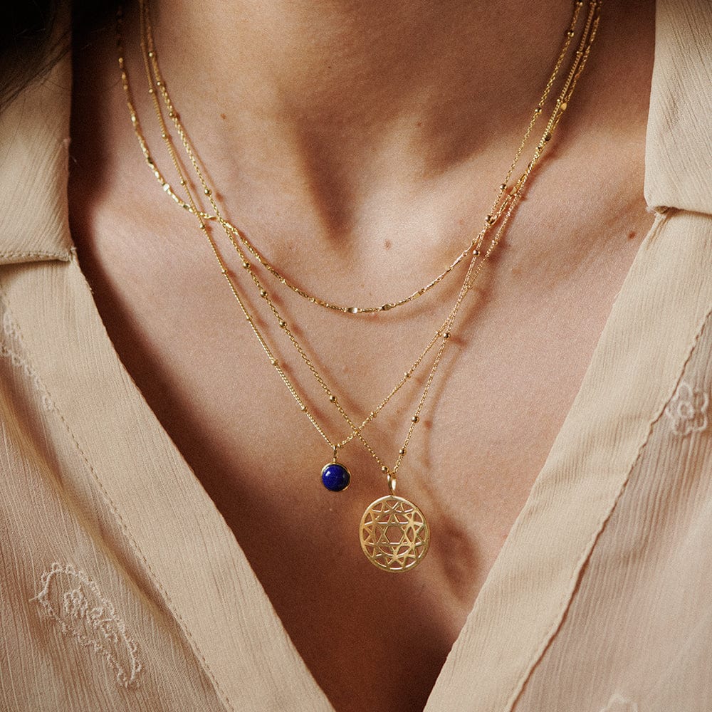 Daisy London 18ct Gold Plate Lapis Healing Necklace - MococoDaisy LondonHN1004_GP5056104103616Necklaces