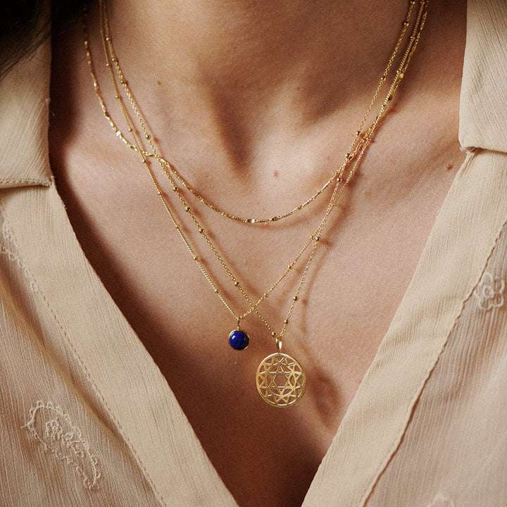 Daisy London 18ct Gold Plate Lapis Healing Necklace - MococoDaisy LondonHN1004_GP5056104103616Necklaces