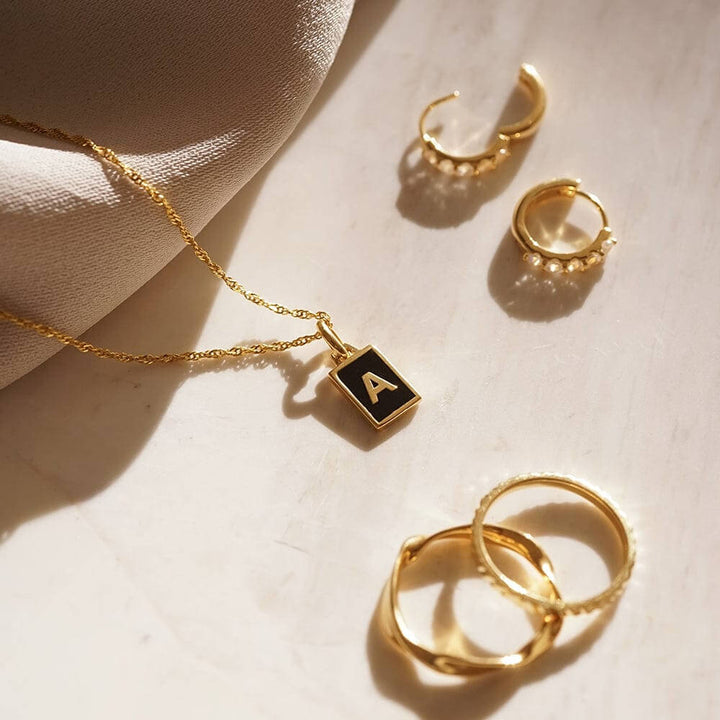 Daisy London 18ct Gold Plate Letter A Personalised Initial Necklace - MococoDaisy LondonBETA_GPNecklaces
