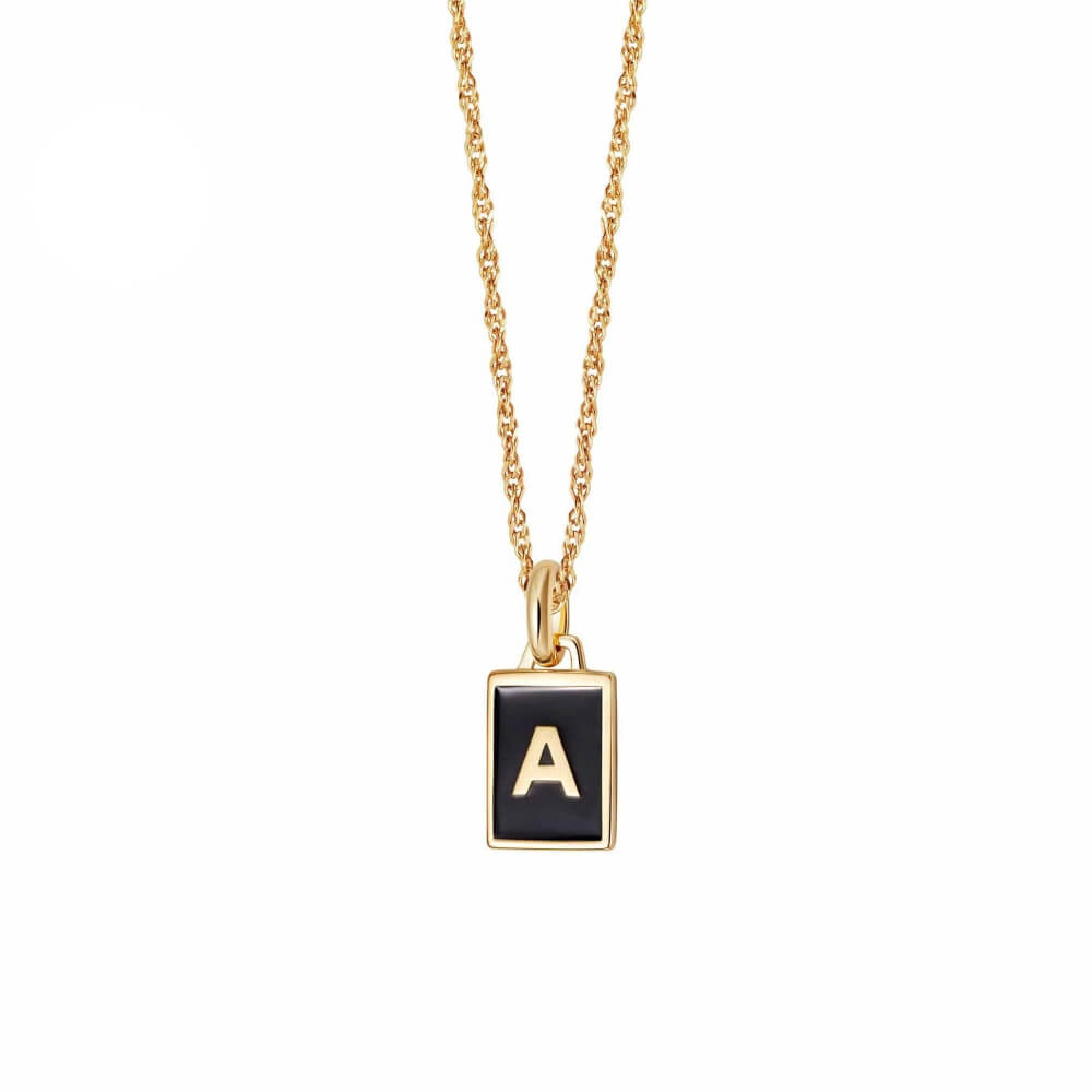 Daisy London 18ct Gold Plate Letter A Personalised Initial Necklace - MococoDaisy LondonBETA_GPNecklaces