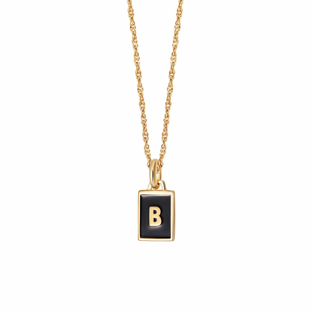 Daisy London 18ct Gold Plate Letter B Personalised Initial Necklace - MococoDaisy LondonBETB_GPNecklaces