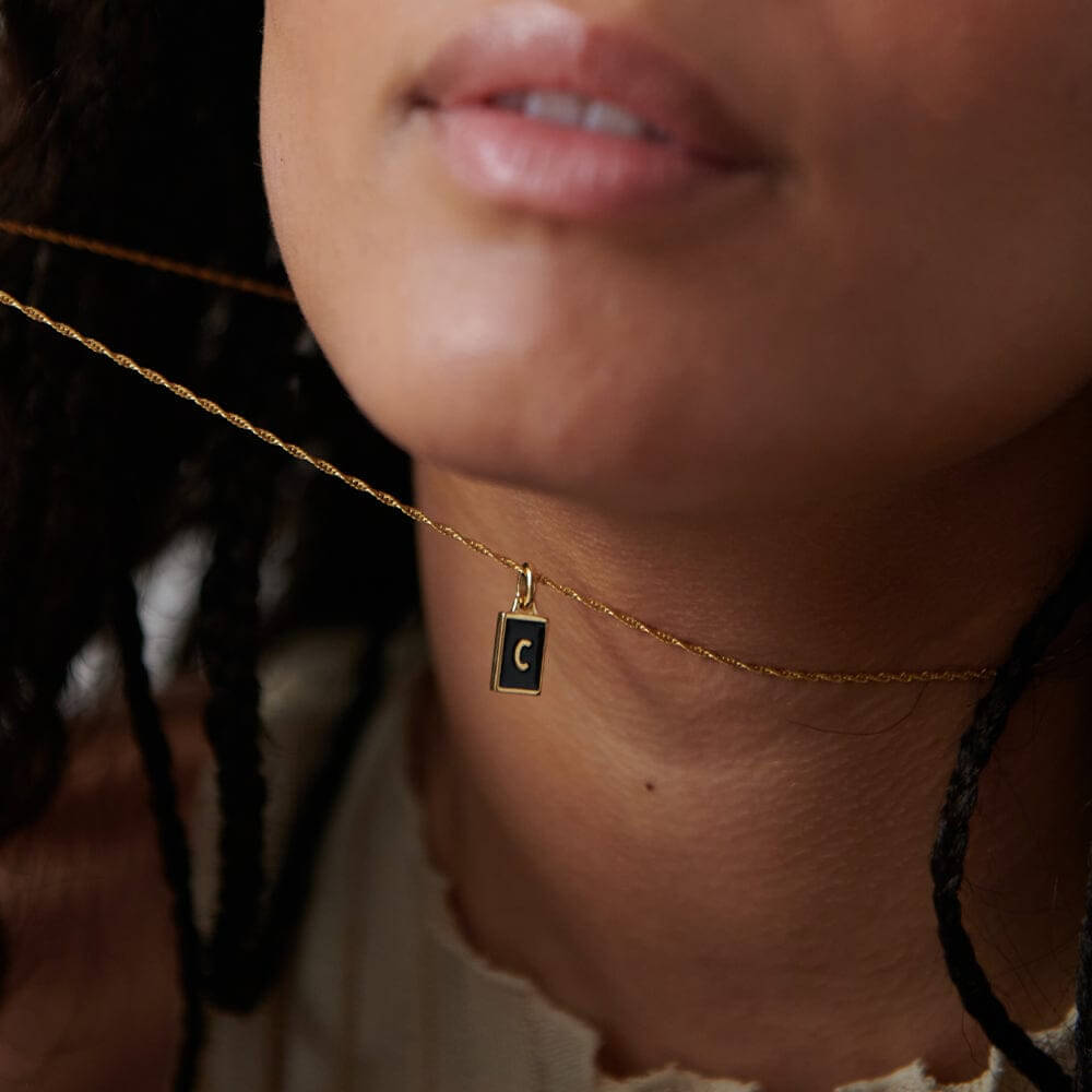 Daisy London 18ct Gold Plate Letter C Personalised Initial Necklace - MococoDaisy LondonBETC_GPNecklaces