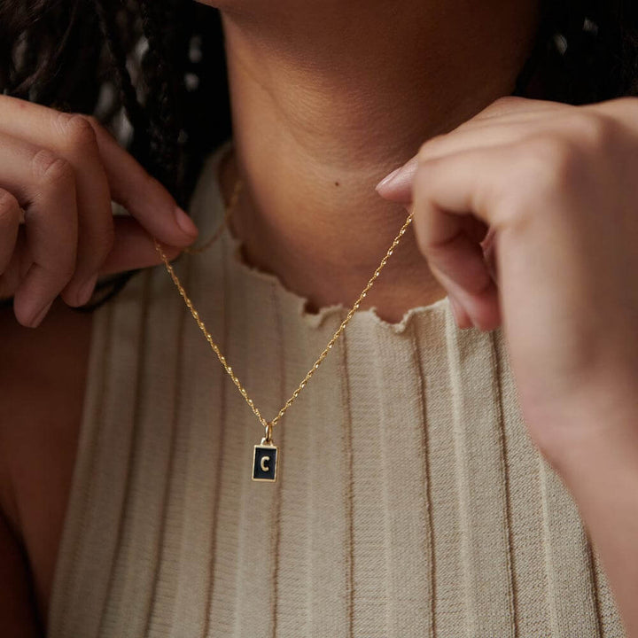 Daisy London 18ct Gold Plate Letter C Personalised Initial Necklace - MococoDaisy LondonBETC_GPNecklaces