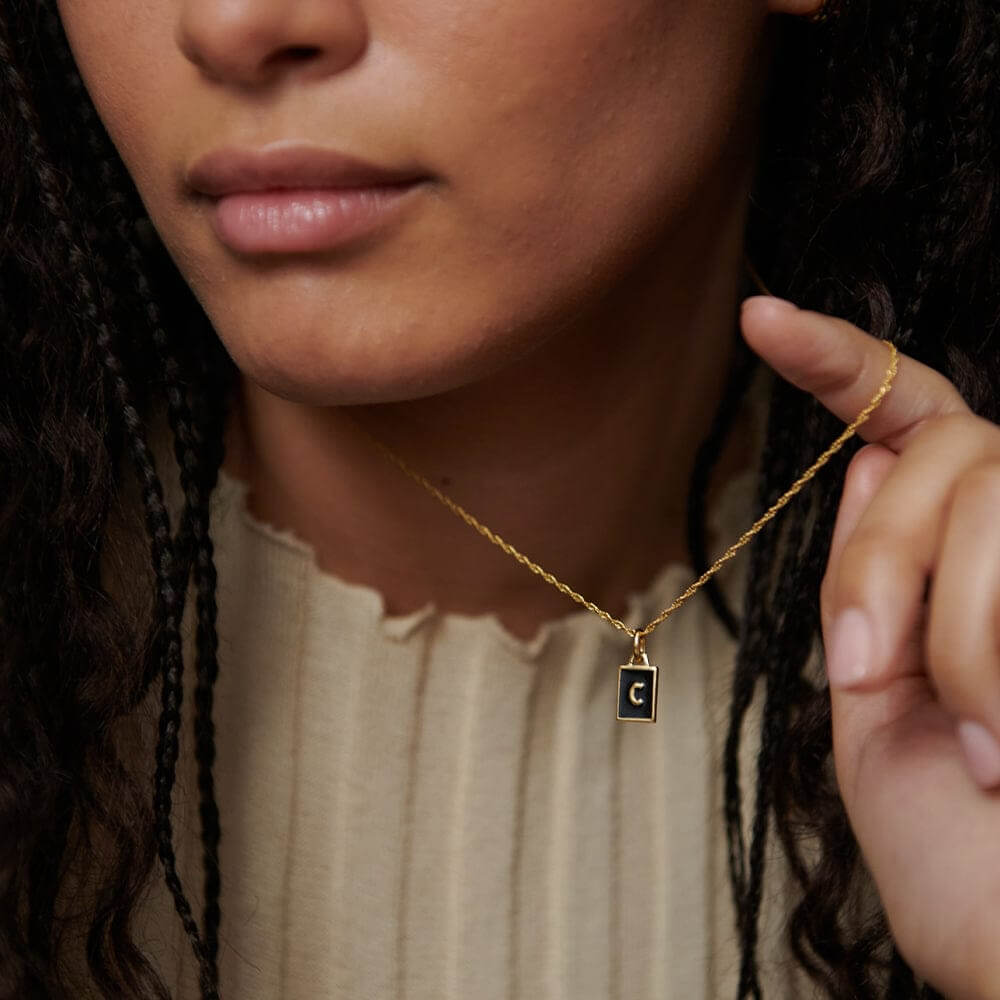 Daisy London 18ct Gold Plate Letter C Personalised Initial Necklace - MococoDaisy LondonBETC_GPNecklaces