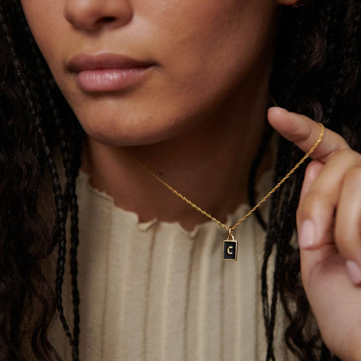 Daisy London 18ct Gold Plate Letter C Personalised Initial Necklace - MococoDaisy LondonBETC_GPNecklaces
