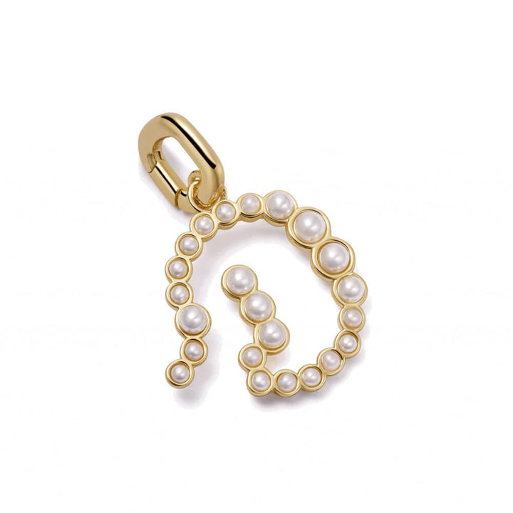 Daisy London 18ct Gold Plate Letter D Pearl Initial Charm Pendant - MococoDaisy LondonPBN_DCharms & Pendants