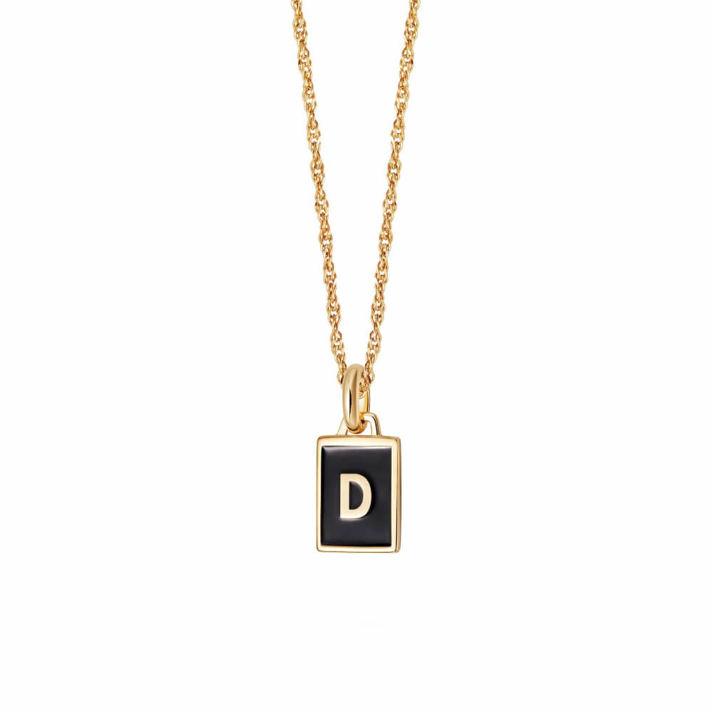 Daisy London 18ct Gold Plate Letter D Personalised Initial Necklace - MococoDaisy LondonBETD_GPNecklaces