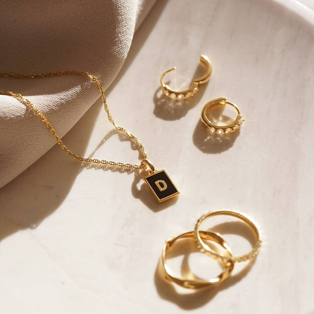 Daisy London 18ct Gold Plate Letter D Personalised Initial Necklace - MococoDaisy LondonBETD_GPNecklaces
