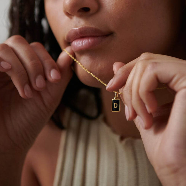 Daisy London 18ct Gold Plate Letter D Personalised Initial Necklace - MococoDaisy LondonBETD_GPNecklaces