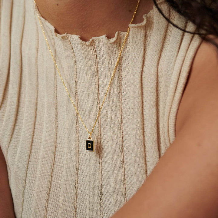 Daisy London 18ct Gold Plate Letter D Personalised Initial Necklace - MococoDaisy LondonBETD_GPNecklaces