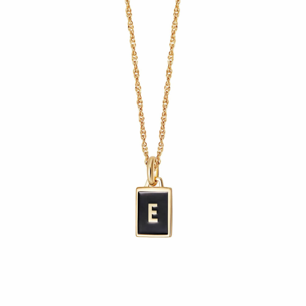 Daisy London 18ct Gold Plate Letter E Personalised Initial Necklace - MococoDaisy LondonBETE_GPNecklaces