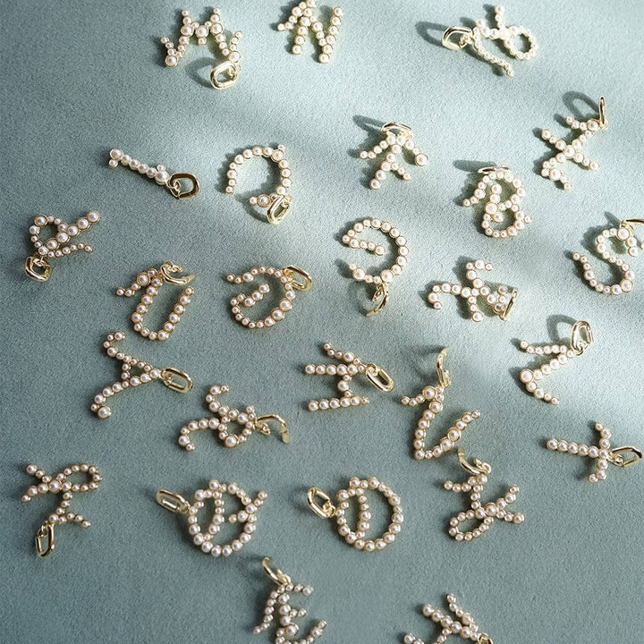 Daisy London 18ct Gold Plate Letter F Pearl Initial Charm Necklace - MococoDaisy LondonBN_FNecklaces