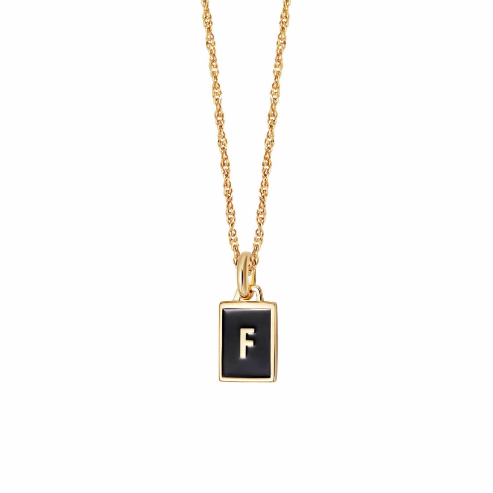 Daisy London 18ct Gold Plate Letter F Personalised Initial Necklace - MococoDaisy LondonBETF_GPNecklaces