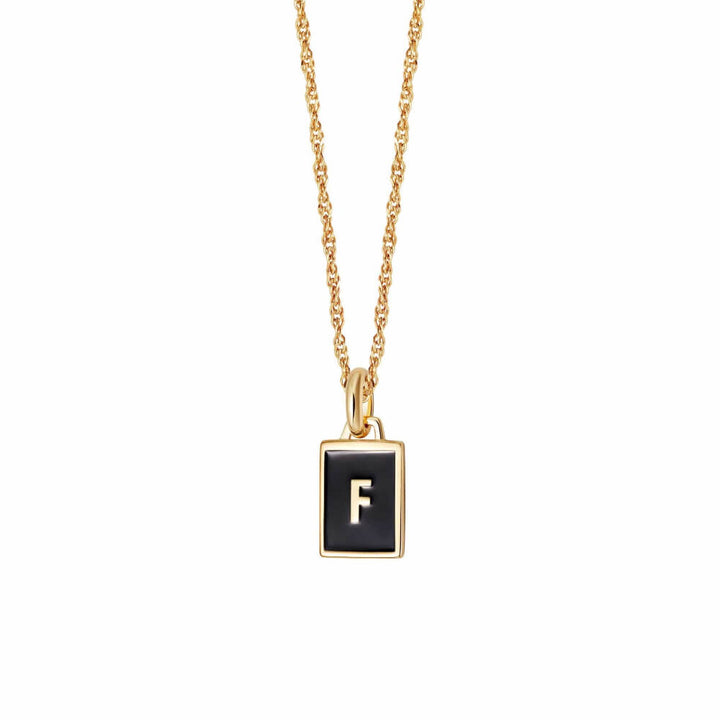 Daisy London 18ct Gold Plate Letter F Personalised Initial Necklace - MococoDaisy LondonBETF_GPNecklaces