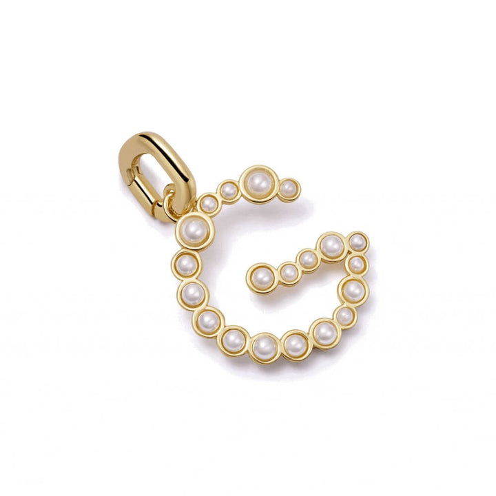 Daisy London 18ct Gold Plate Letter G Pearl Initial Charm Pendant - MococoDaisy LondonPBN_G5056104136195Charms & Pendants
