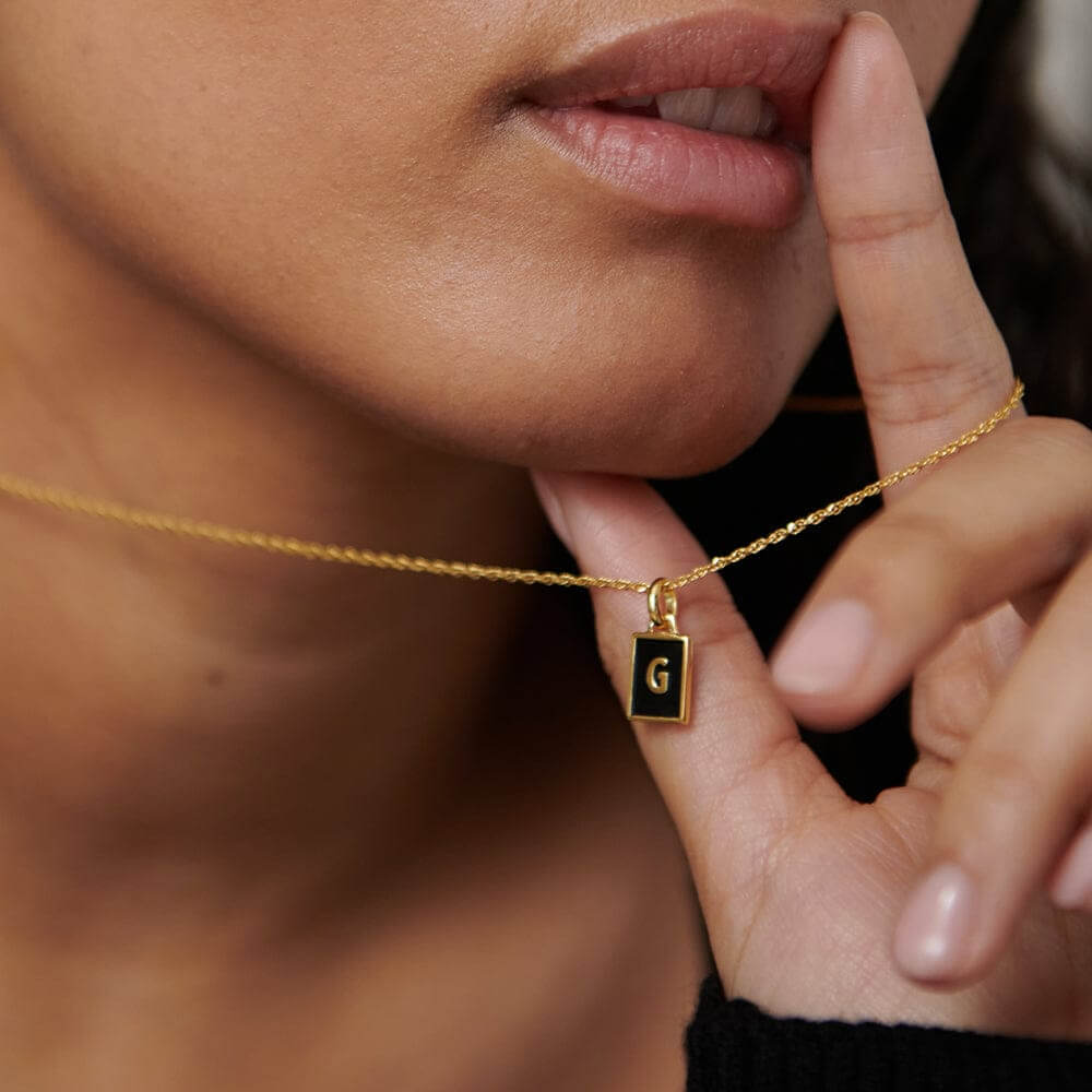 Daisy London 18ct Gold Plate Letter G Personalised Initial Necklace - MococoDaisy LondonBETG_GPNecklaces