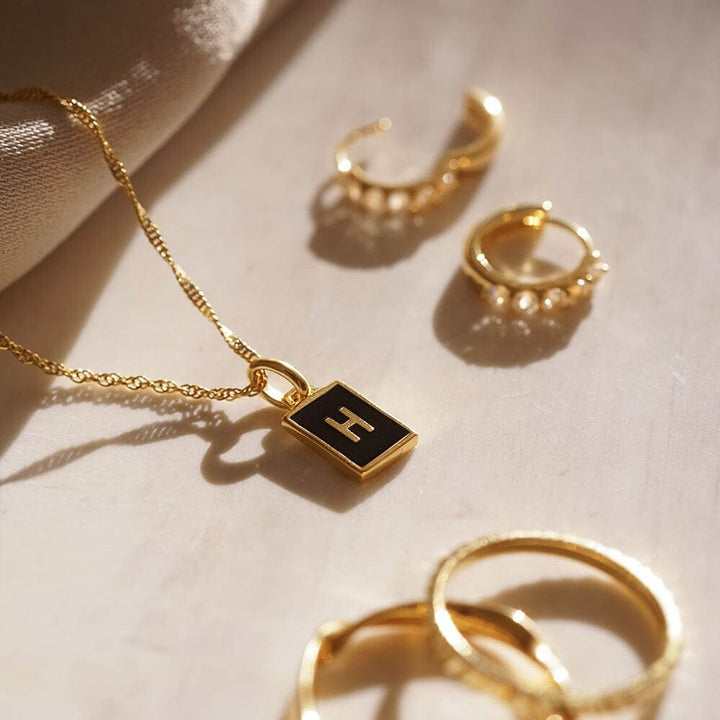 Daisy London 18ct Gold Plate Letter H Personalised Initial Necklace - MococoDaisy LondonBETH_GPNecklaces