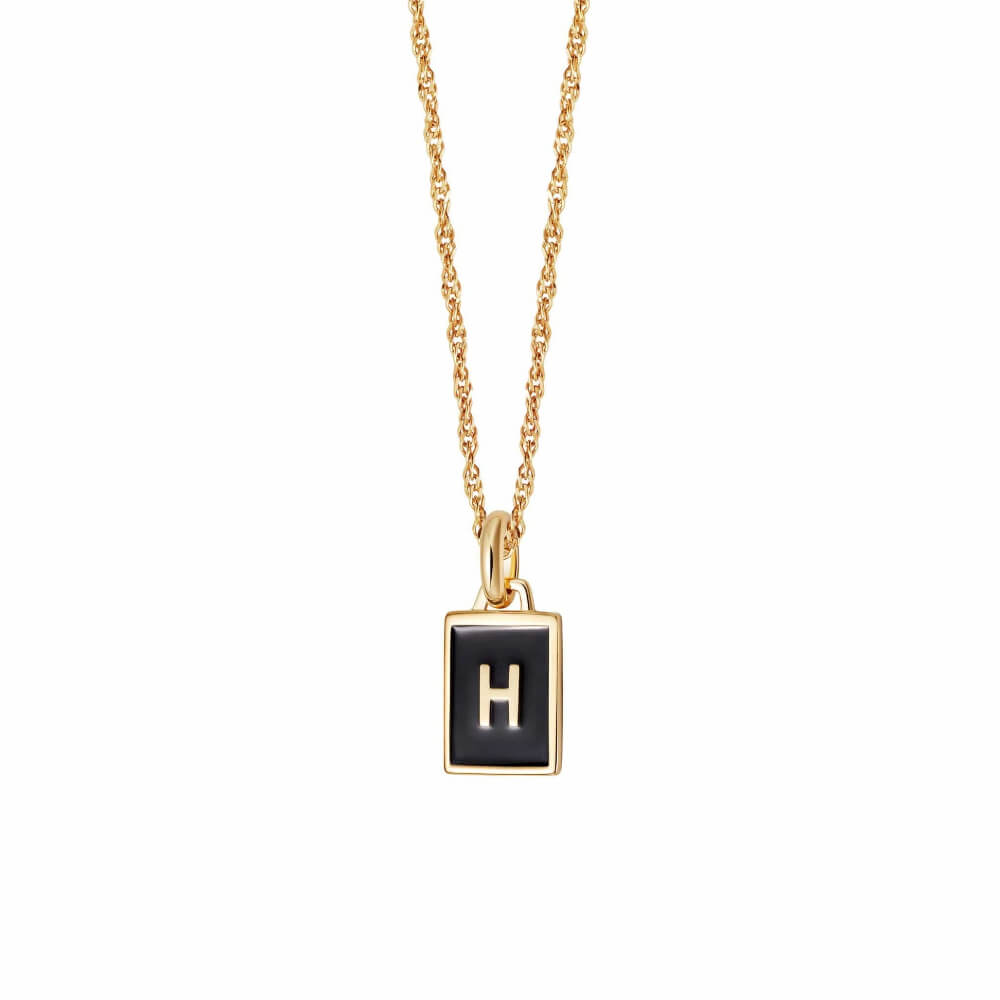 Daisy London 18ct Gold Plate Letter H Personalised Initial Necklace - MococoDaisy LondonBETH_GPNecklaces