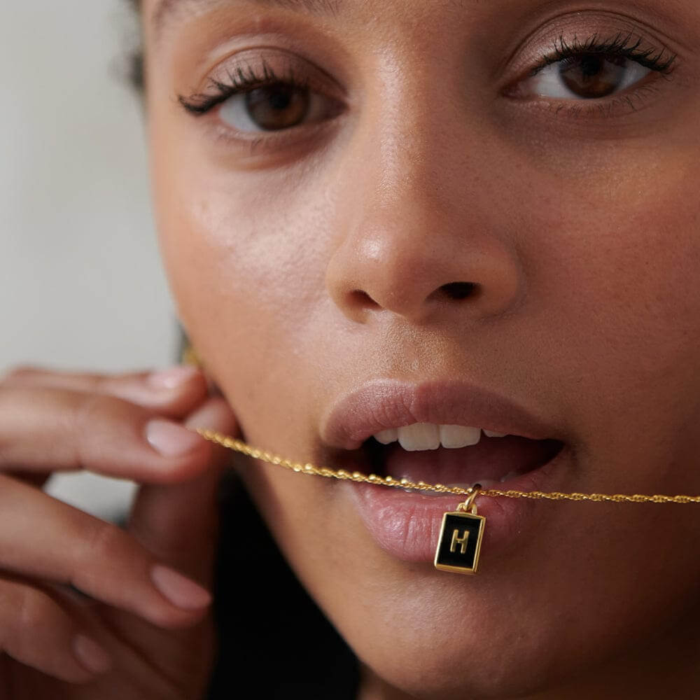 Daisy London 18ct Gold Plate Letter H Personalised Initial Necklace - MococoDaisy LondonBETH_GPNecklaces