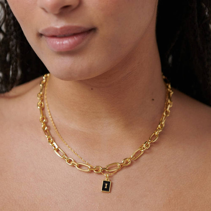 Daisy London 18ct Gold Plate Letter I Personalised Initial Necklace - MococoDaisy LondonBETI_GPNecklaces