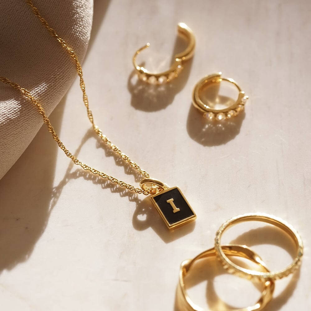 Daisy London 18ct Gold Plate Letter I Personalised Initial Necklace - MococoDaisy LondonBETI_GPNecklaces
