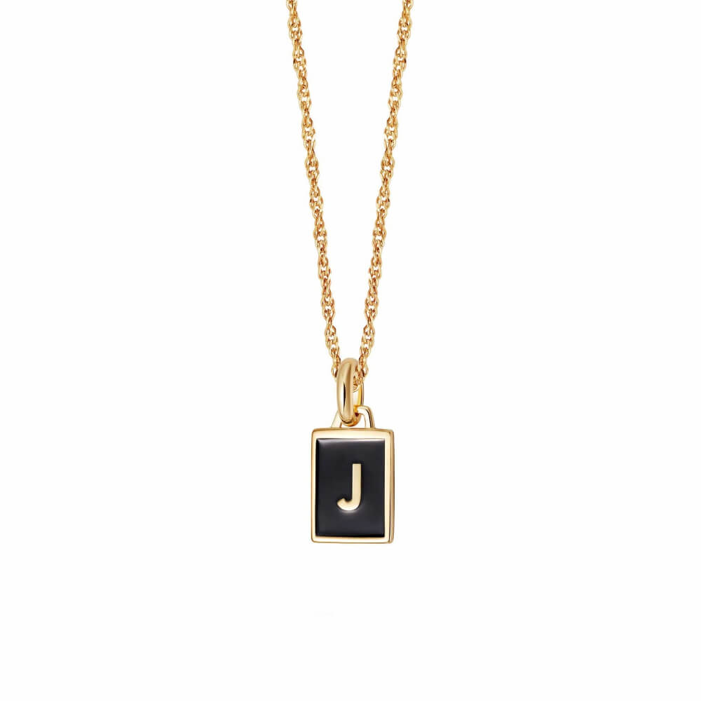 Daisy London 18ct Gold Plate Letter J Personalised Initial Necklace - MococoDaisy LondonBETJ_GPNecklaces