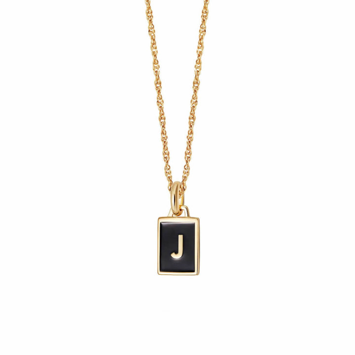 Daisy London 18ct Gold Plate Letter J Personalised Initial Necklace - MococoDaisy LondonBETJ_GPNecklaces