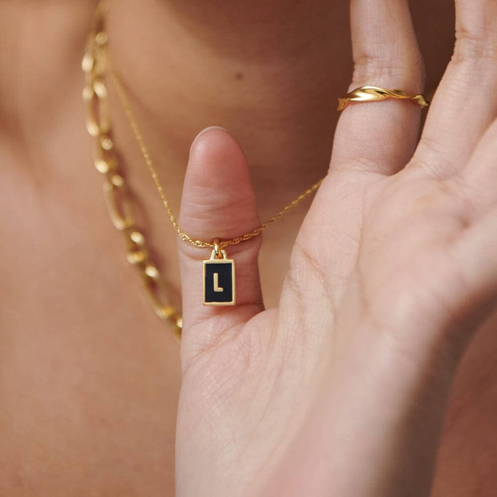 Daisy London 18ct Gold Plate Letter L Personalised Initial Necklace - MococoDaisy LondonBETL_GPNecklaces