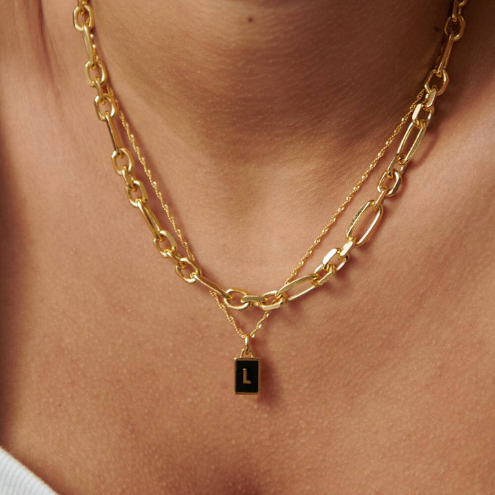 Daisy London 18ct Gold Plate Letter L Personalised Initial Necklace - MococoDaisy LondonBETL_GPNecklaces
