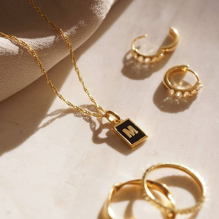 Daisy London 18ct Gold Plate Letter M Personalised Initial Necklace - MococoDaisy LondonBETM_GPNecklaces