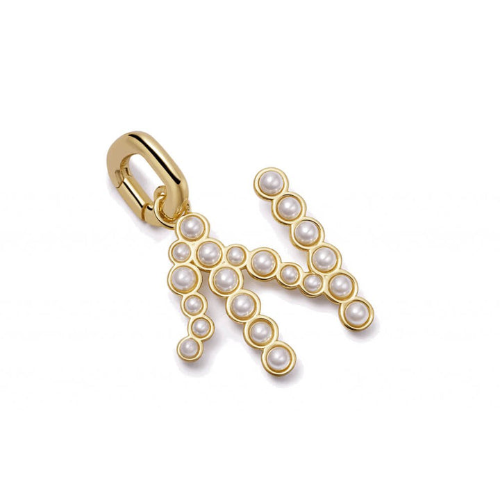 Daisy London 18ct Gold Plate Letter N Pearl Initial Charm Pendant - MococoDaisy LondonPBN_N5056104136263Charms & Pendants