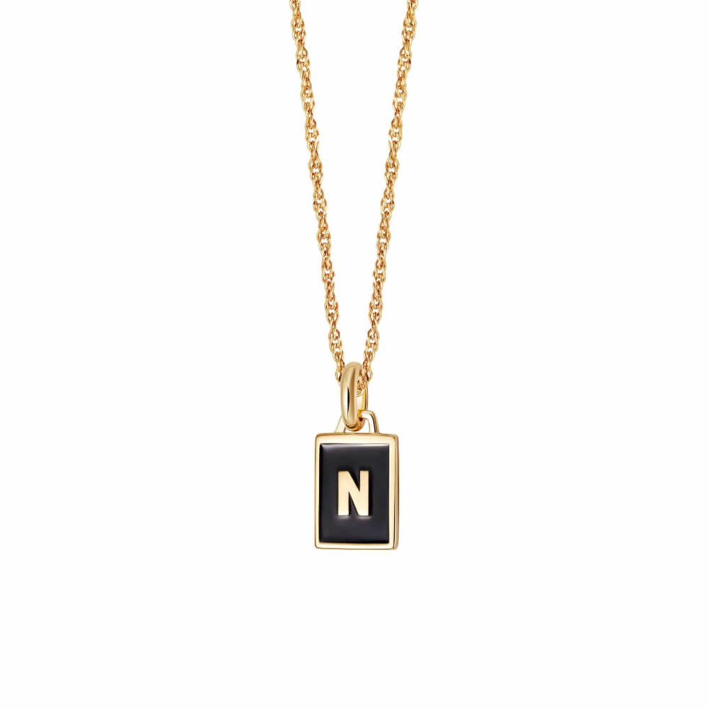 Daisy London 18ct Gold Plate Letter N Personalised Initial Necklace - MococoDaisy LondonBETN_GPNecklaces