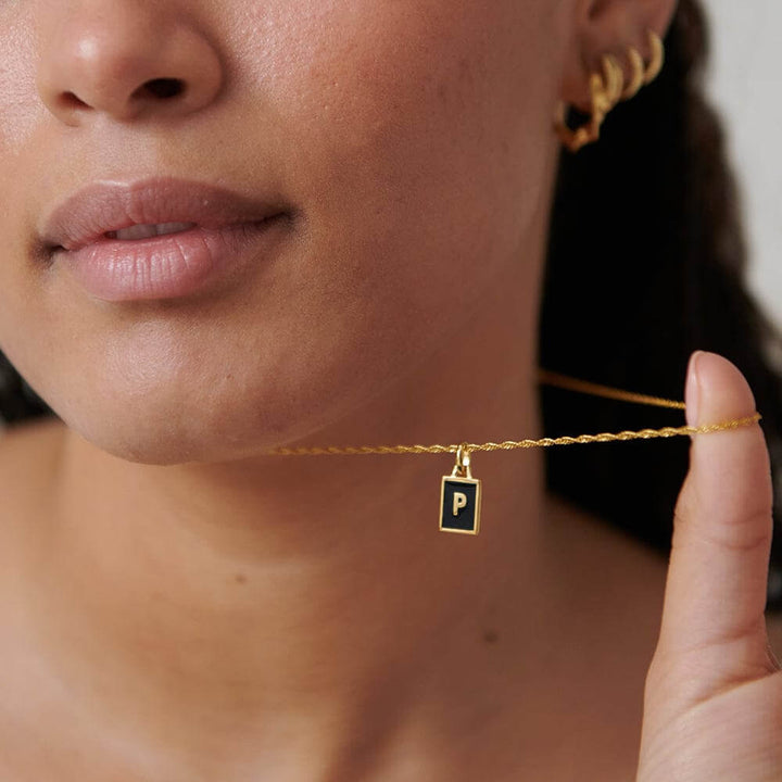 Daisy London 18ct Gold Plate Letter P Personalised Initial Necklace - MococoDaisy LondonBETP_GPNecklaces