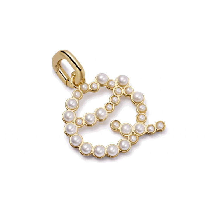Daisy London 18ct Gold Plate Letter Q Pearl Initial Charm Pendant - MococoDaisy LondonPBN_Q5056104136294Charms & Pendants