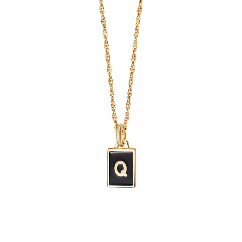 Daisy London 18ct Gold Plate Letter Q Personalised Initial Necklace - MococoDaisy LondonBETQ_GPNecklaces