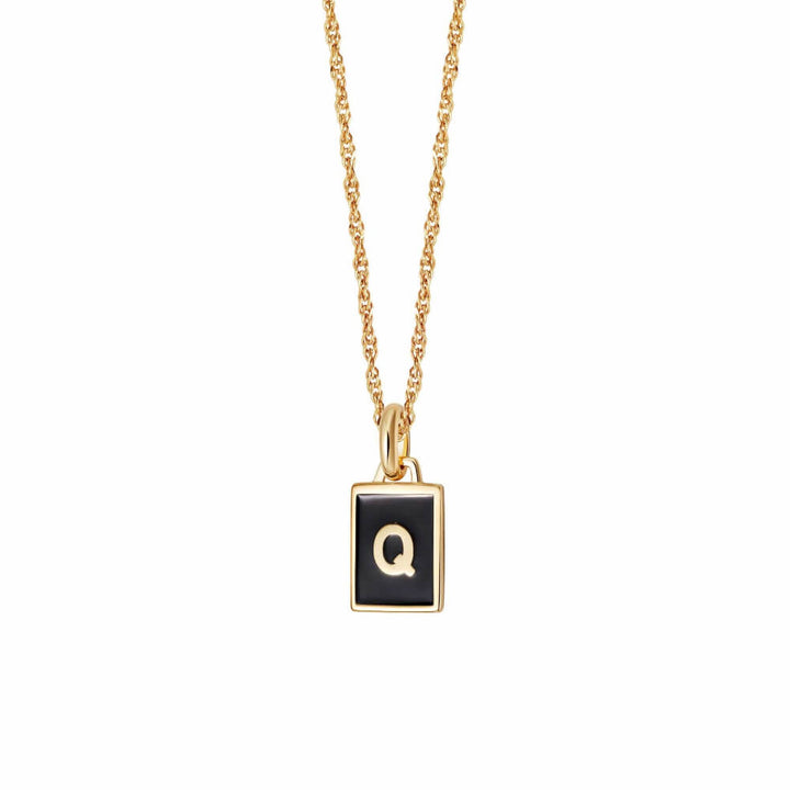 Daisy London 18ct Gold Plate Letter Q Personalised Initial Necklace - MococoDaisy LondonBETQ_GPNecklaces