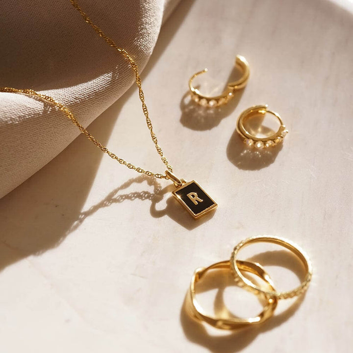 Daisy London 18ct Gold Plate Letter R Personalised Initial Necklace - MococoDaisy LondonBETR_GPNecklaces
