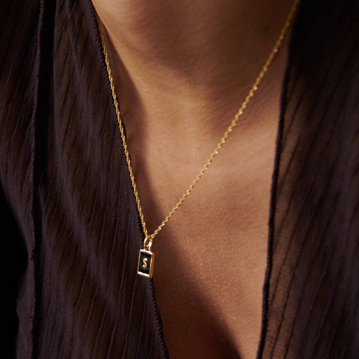 Daisy London 18ct Gold Plate Letter S Personalised Initial Necklace - MococoDaisy LondonBETS_GPNecklaces