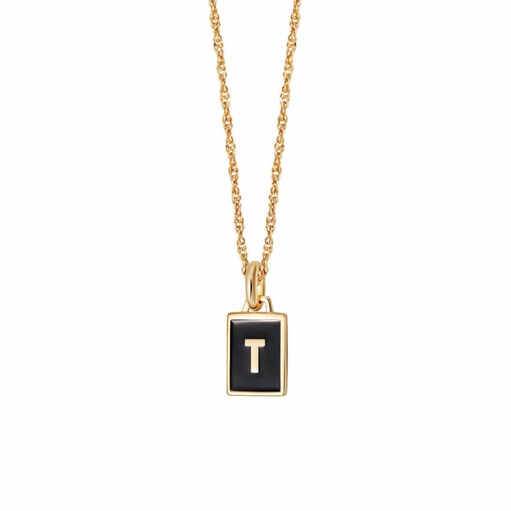 Daisy London 18ct Gold Plate Letter T Personalised Initial Necklace - MococoDaisy LondonBETT_GPNecklaces
