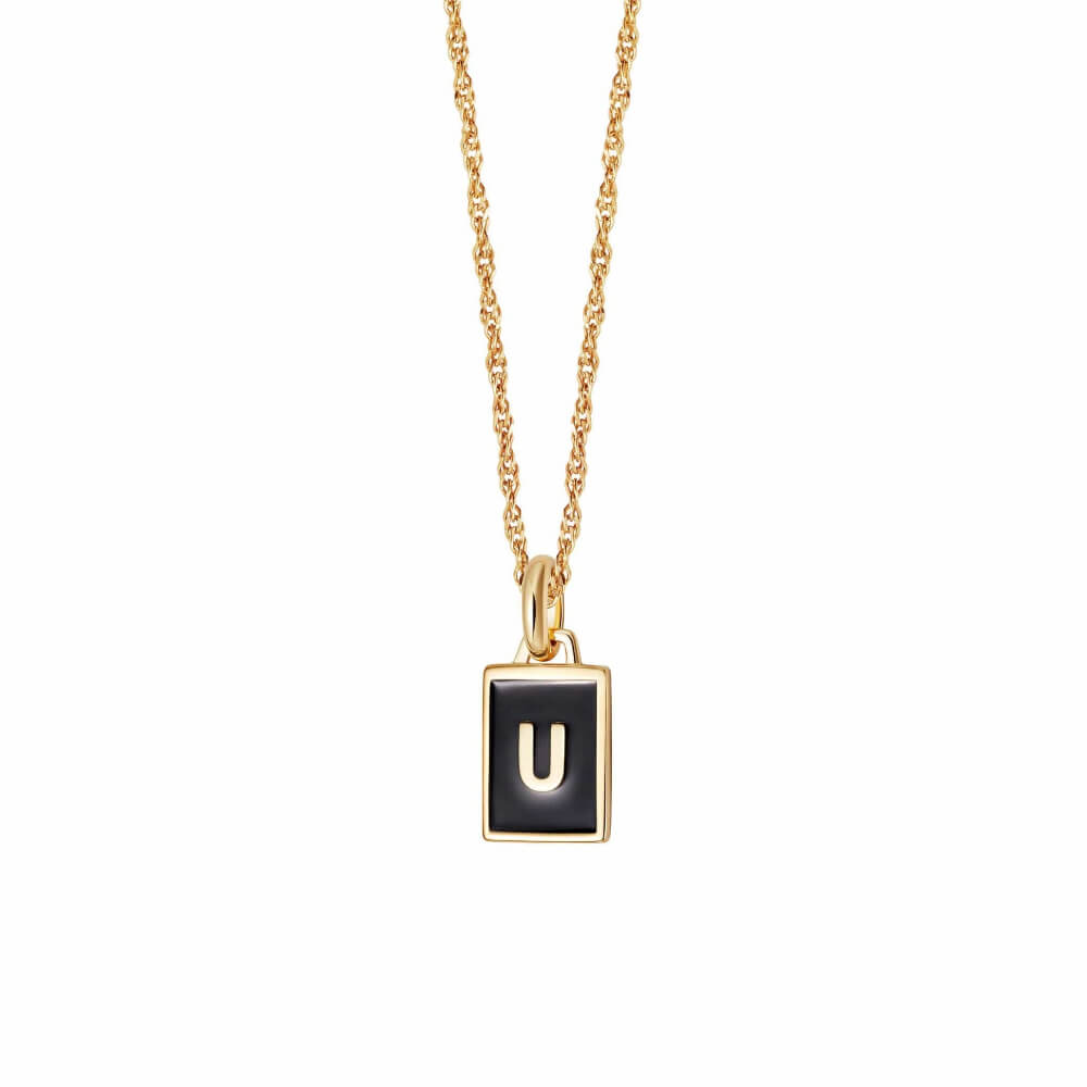 Daisy London 18ct Gold Plate Letter U Personalised Initial Necklace - MococoDaisy LondonBETU_GPNecklaces