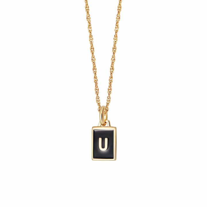 Daisy London 18ct Gold Plate Letter U Personalised Initial Necklace - MococoDaisy LondonBETU_GPNecklaces