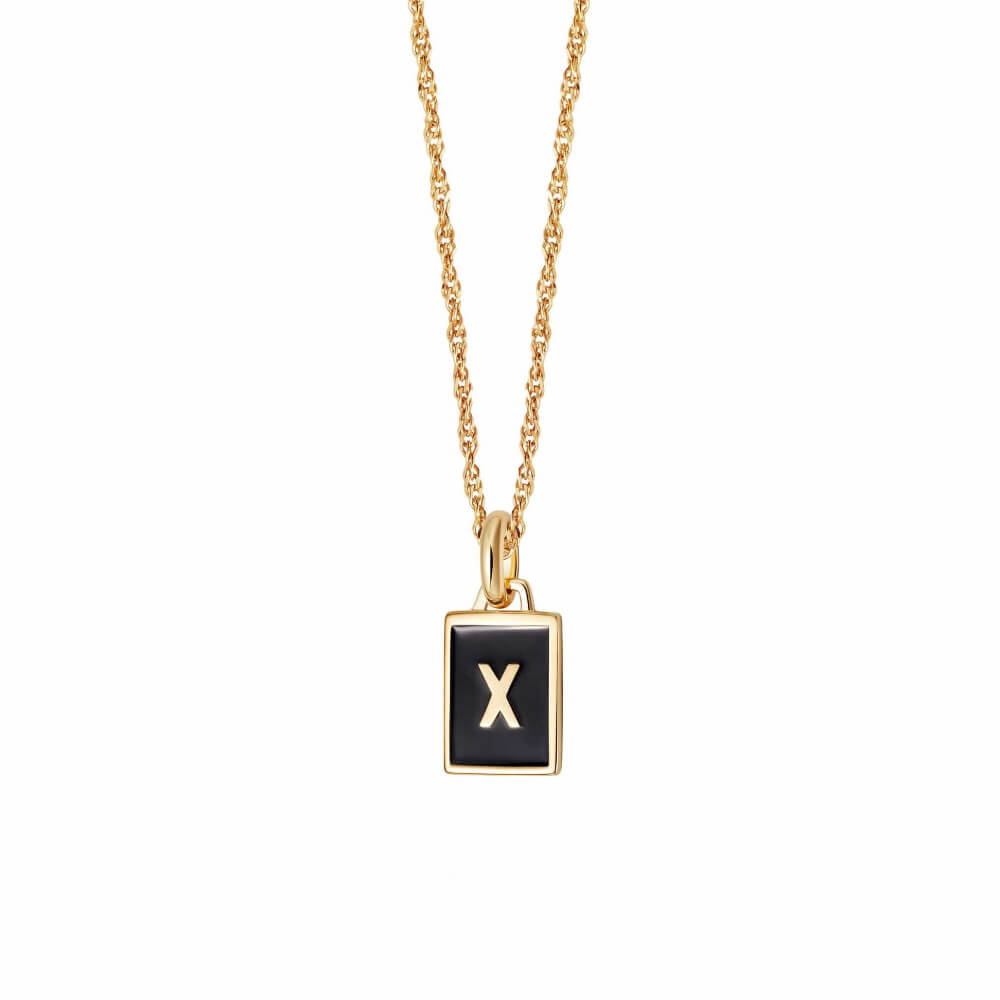 Daisy London 18ct Gold Plate Letter X Personalised Initial Necklace - MococoDaisy LondonBETX_GPNecklaces