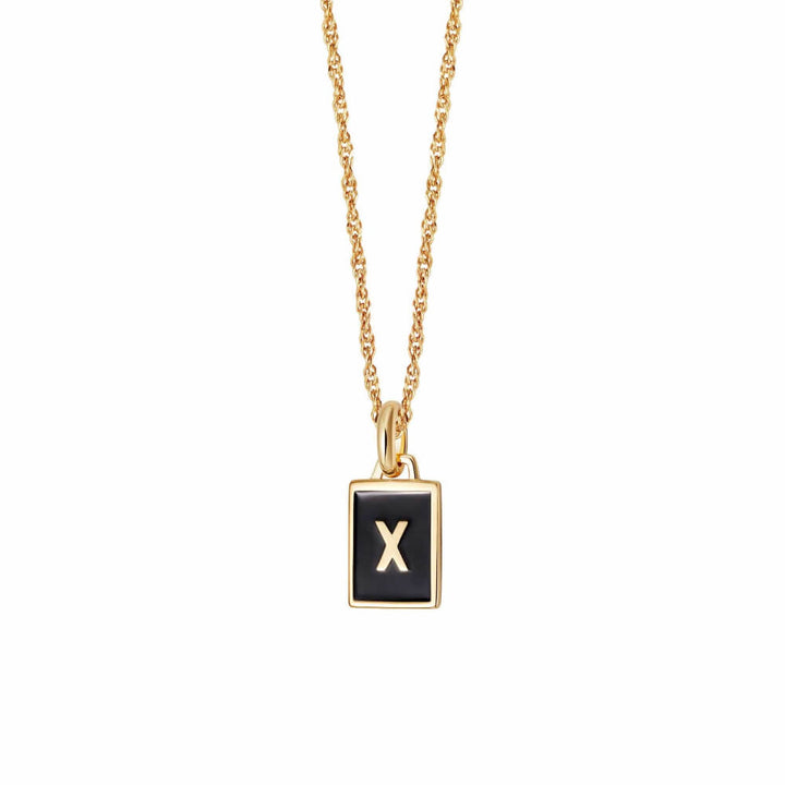 Daisy London 18ct Gold Plate Letter X Personalised Initial Necklace - MococoDaisy LondonBETX_GPNecklaces