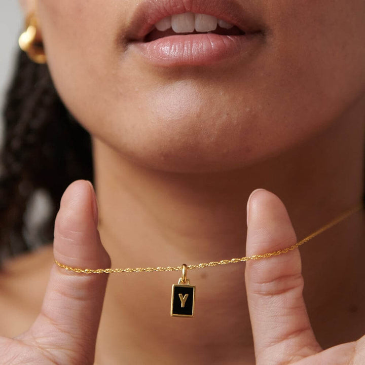 Daisy London 18ct Gold Plate Letter Y Personalised Initial Necklace - MococoDaisy LondonBETY_GPNecklaces