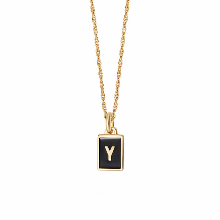 Daisy London 18ct Gold Plate Letter Y Personalised Initial Necklace - MococoDaisy LondonBETY_GPNecklaces