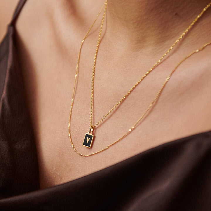 Daisy London 18ct Gold Plate Letter Y Personalised Initial Necklace - MococoDaisy LondonBETY_GPNecklaces