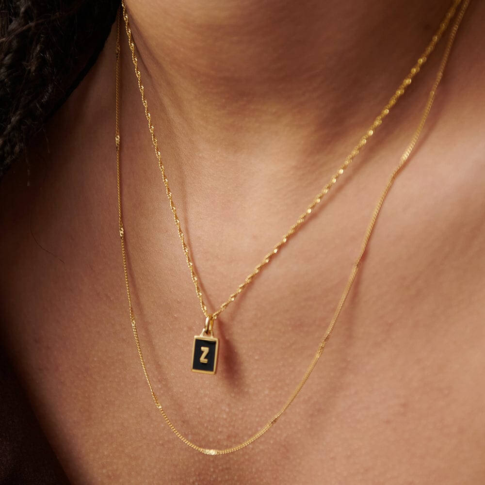 Daisy London 18ct Gold Plate Letter Z Personalised Initial Necklace - MococoDaisy LondonBETZ_GPNecklaces