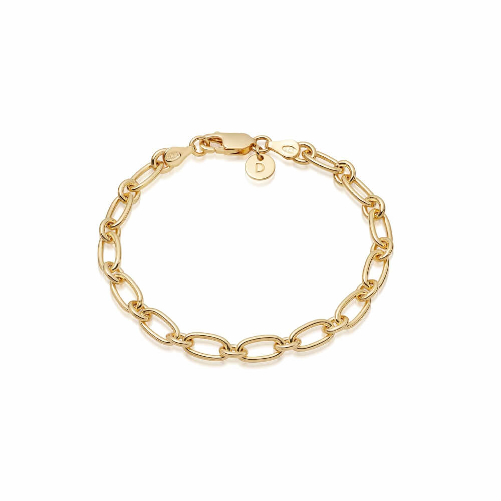 Daisy London 18ct Gold Plate Linked Chain Bracelet - MococoDaisy LondonBRB8004_GPBracelets