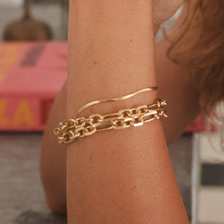 Daisy London 18ct Gold Plate Magnus Chunky Chain Bracelet - MococoDaisy LondonRBR04_GPBracelets