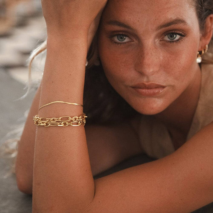 Daisy London 18ct Gold Plate Magnus Chunky Chain Bracelet - MococoDaisy LondonRBR04_GPBracelets